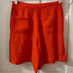 Anthropologie, Sunday in Brooklyn, red/orange draping shorts, loose fit, size 0.